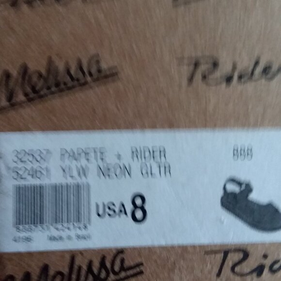 Melissa Papete +Rider White, Red and Yellow Teva Style Sport Sandal - Picture 4 of 4